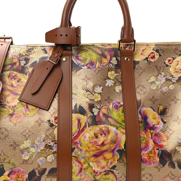 ❌❌ Louis Vuitton Gold Keepall 45 bandouliere Monogram Garden Party travel bag LV - Picture 5 of 11